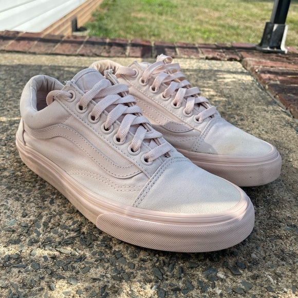 Vans Shoes - Women’s Pastel Pink Low Top Lace Up Vans Sneakers